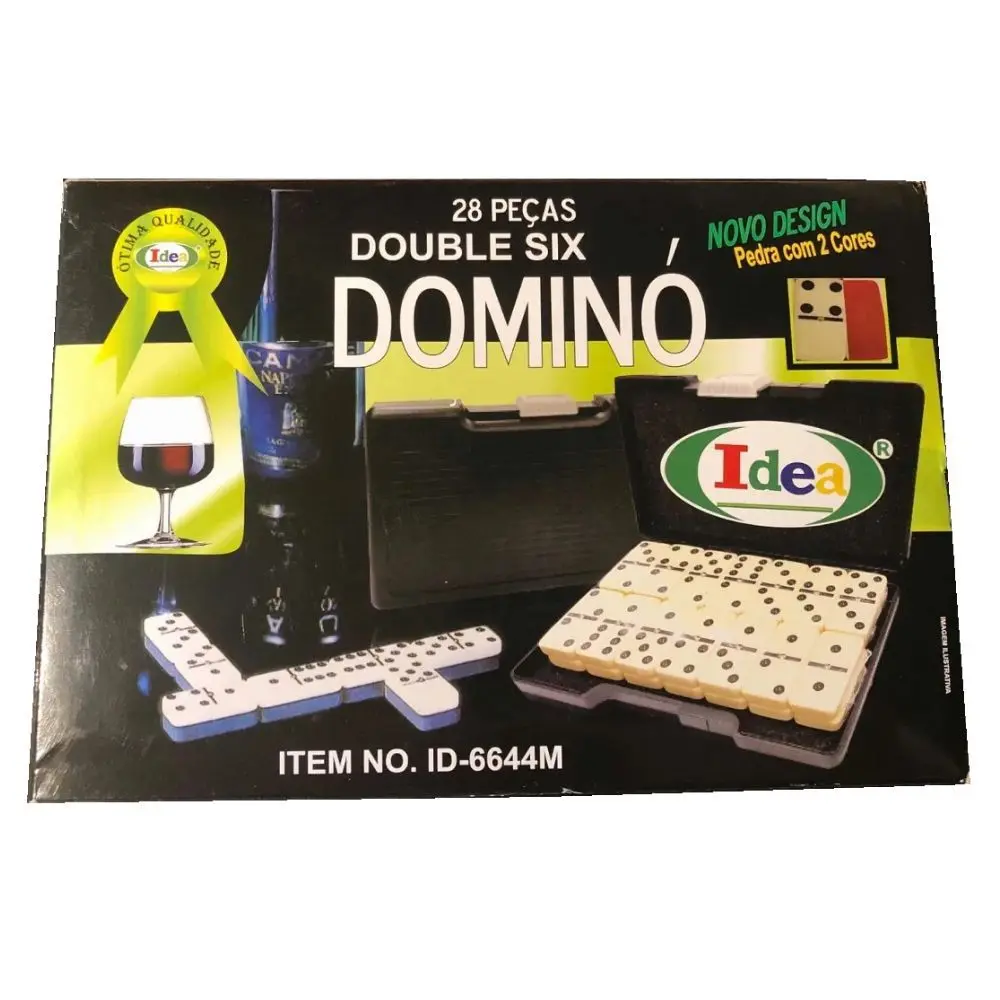 Dominó Profissional Preto E Branco 12mm De Espessura