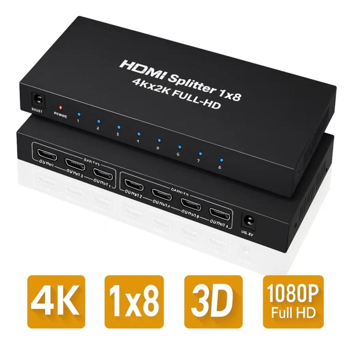 Splitter Hdmi 1×8 4k Distribuidor De Sinal Para Tvs Monitor