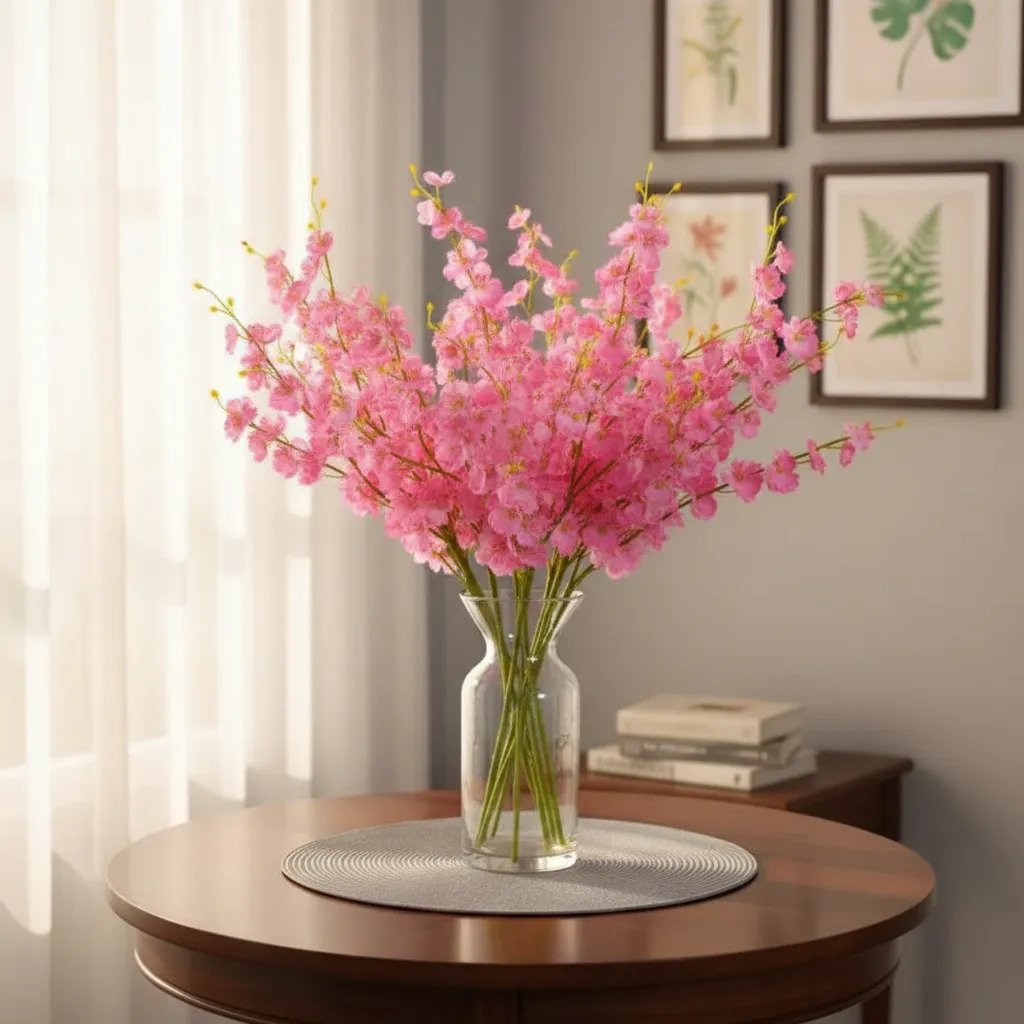 Flor Artificial Realista Decoração Rzf028 Rosa