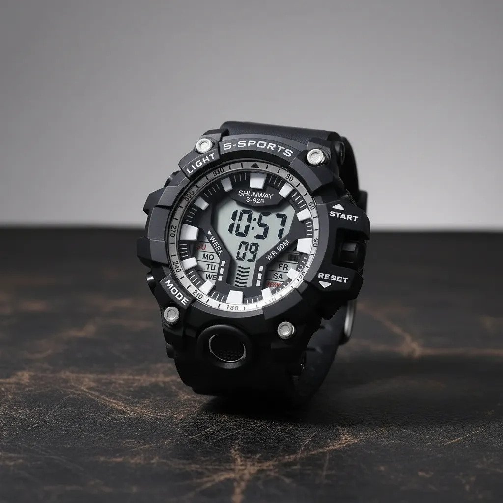 Relógio Masculino Digital Esportivo Militar Preto