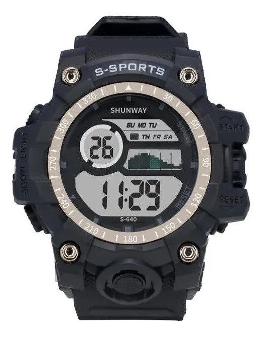 Relógio Digital Masculino Esportivo Moderno - Preto