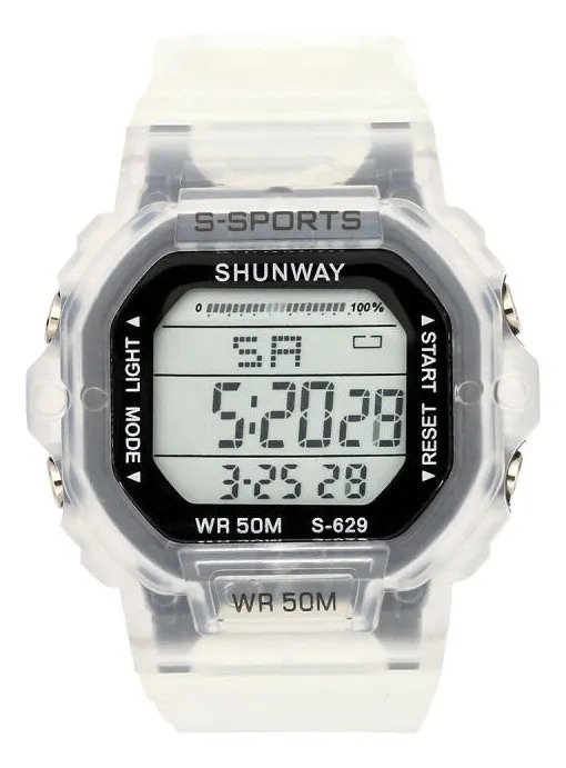 Relógio Feminino Digital Esportivo Led Transparente