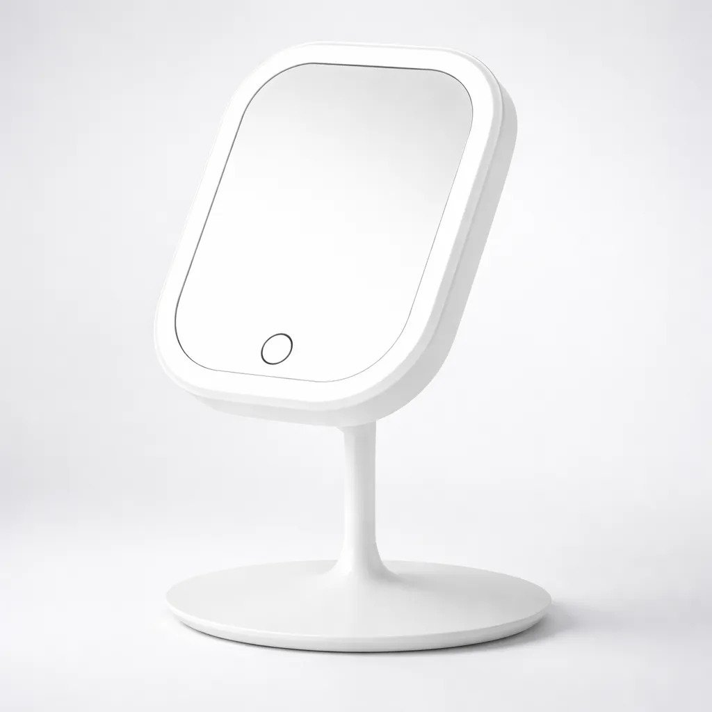 Espelho De Mesa Com Luz Led Touch Branco