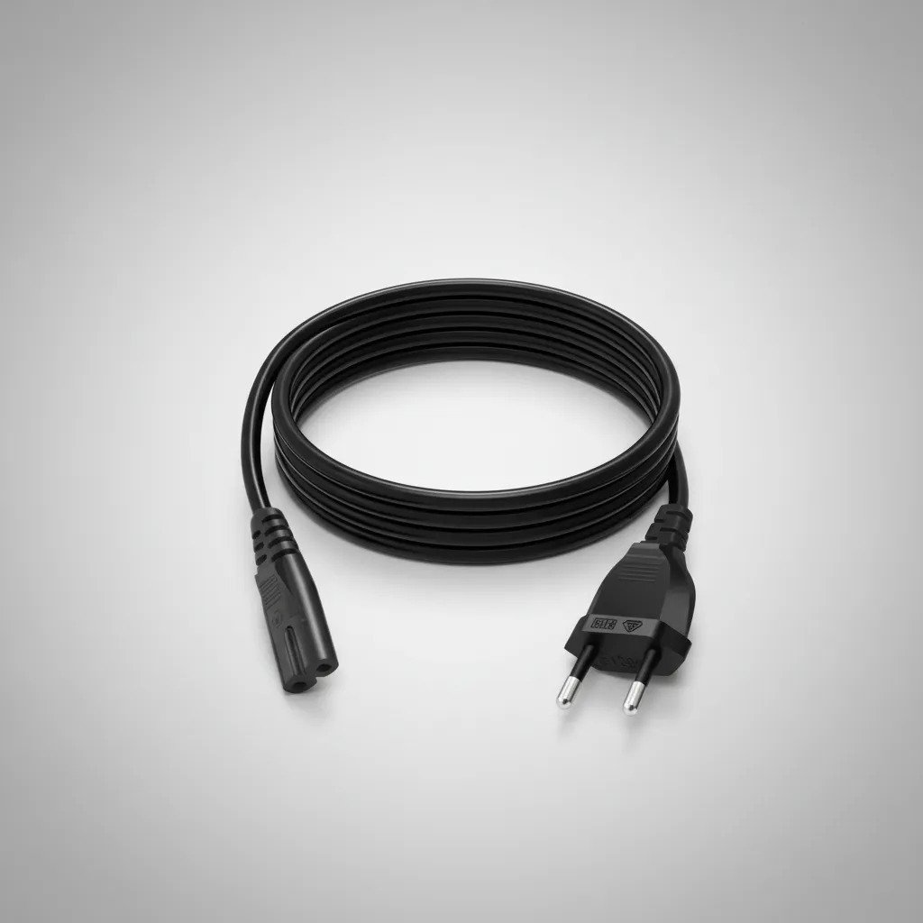 Cabo De Energia Para Notebook  Padrão Pinos Preto Preto