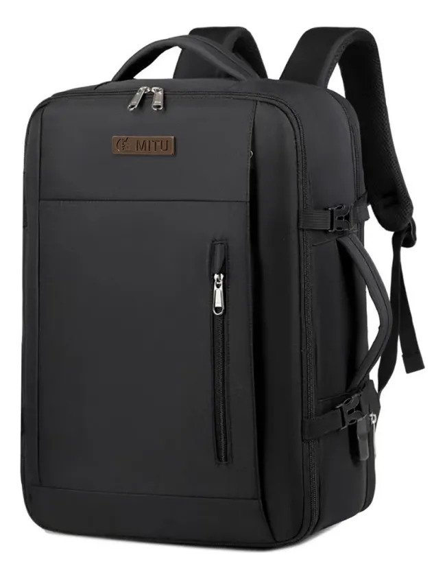 Mochila Executiva Com Compartimento Para Sapatos Preta