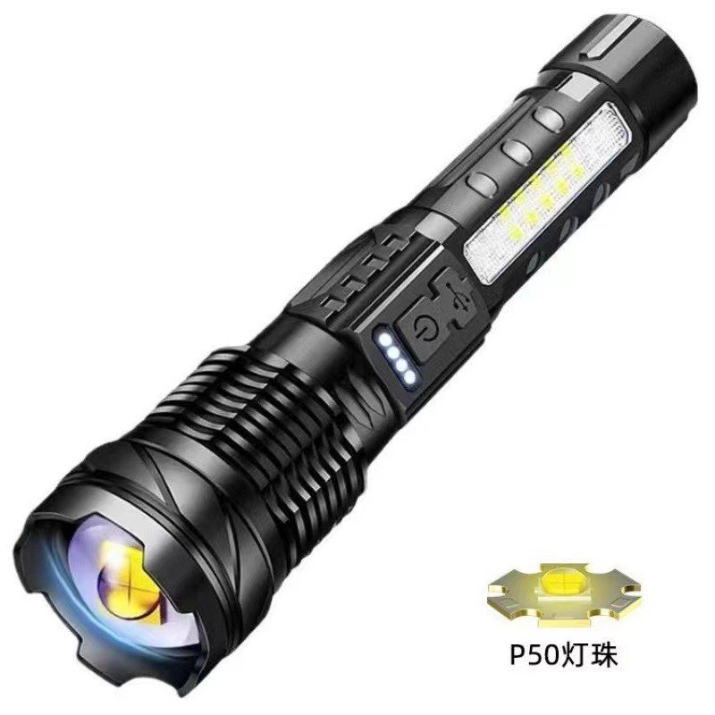 Lanterna Tática LED P50 Recarregável USB